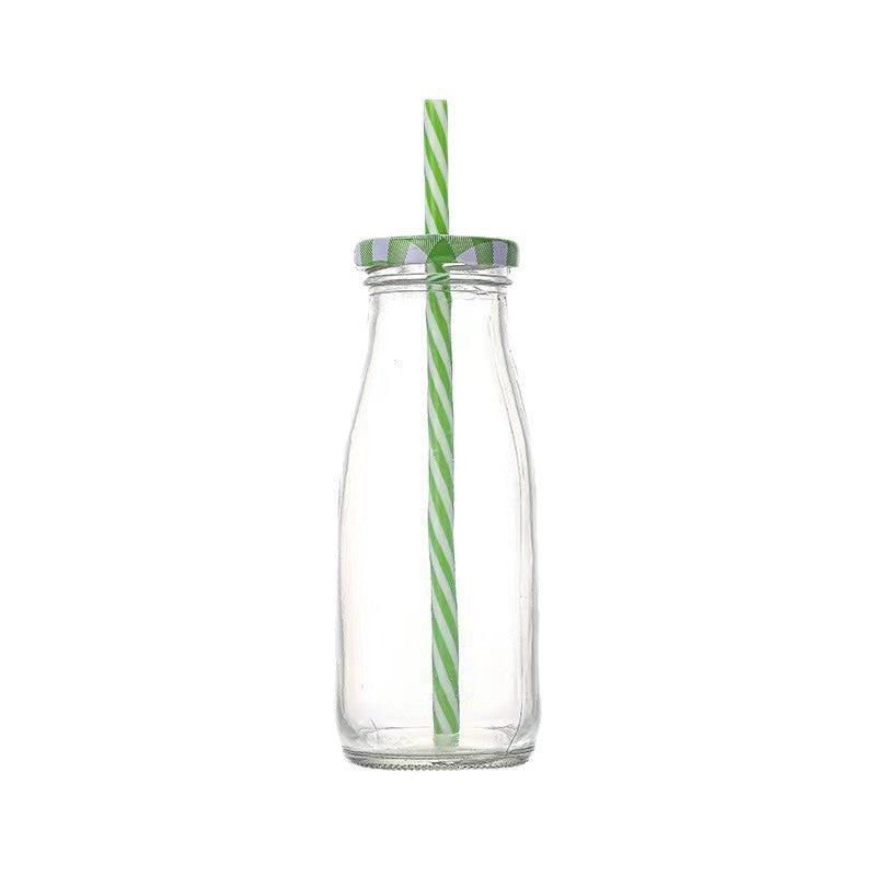 Bouteille de lait en verre transparent 