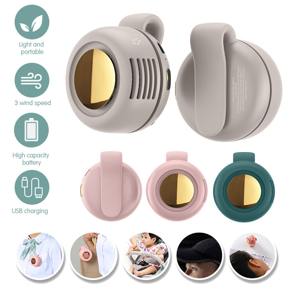 Mini ventilateur portable silencieux sans lame à clipser 
