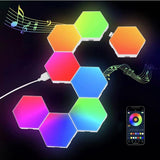 8 Pack Hexagon Wall Lights Rgb Panel - Yorkn Inc✅