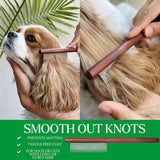 Peigne pour animaux en bois et en métal 