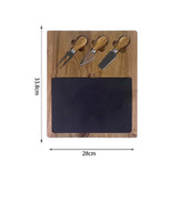 Acacia Wood Slate Rectangle Cheese Set - Yorkn Inc✅