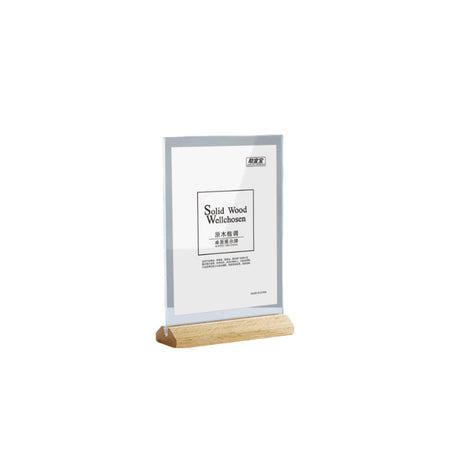 Acrylic Card With Wood Stand - Yorkn Inc✅