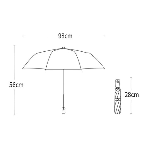 Auto Folding Compact Umbrella Full Size Underneath Printed - Yorkn Inc✅