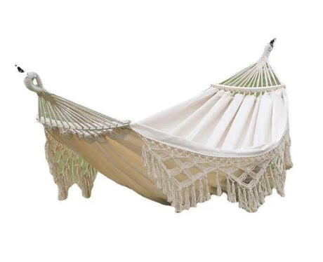 Backyard Hammock With Tassels - Yorkn Inc✅