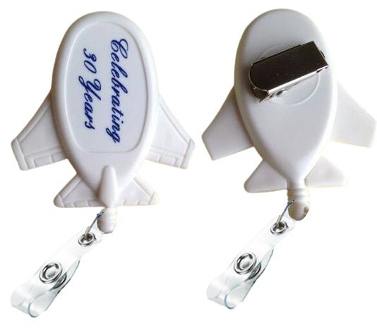 Badge Retractable Reel In Airplane Shape - Yorkn Inc✅