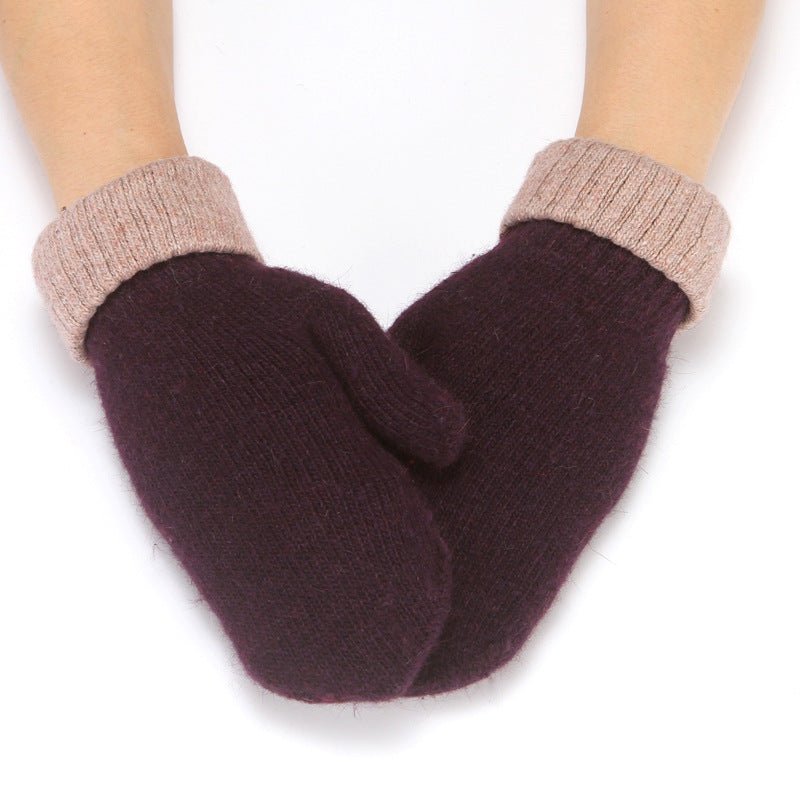 Bicolor Knitted Mitten - Yorkn Inc✅