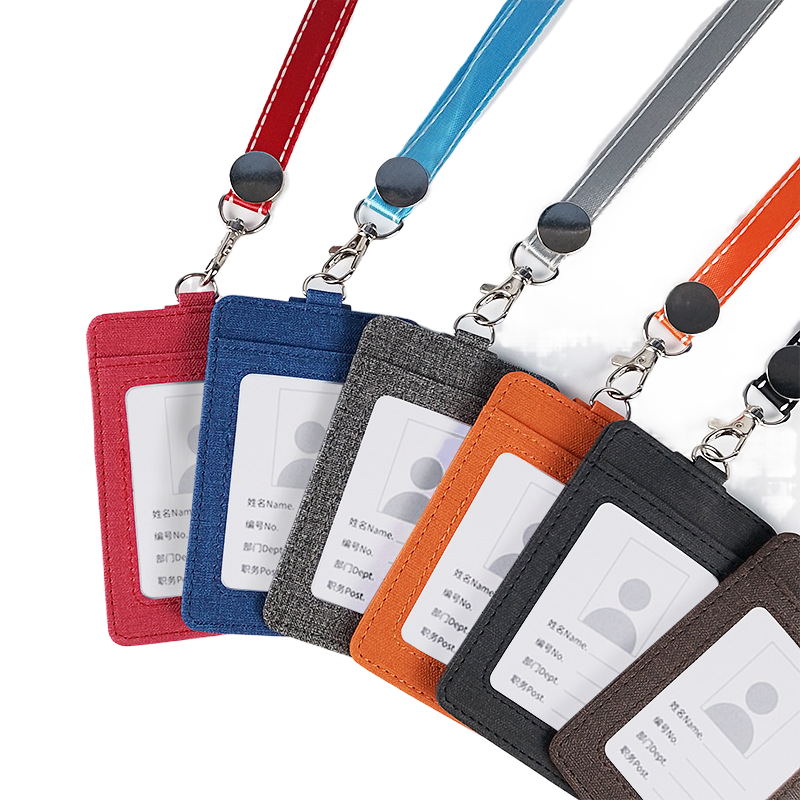 Burlap Badge Holder With Lanyard - Yorkn Inc✅