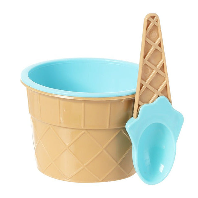 Candy Color Ice Cream Bowl With Spoon - Yorkn Inc✅