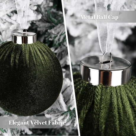 Christmas Ornament Velvet Balls Set - Yorkn Inc✅