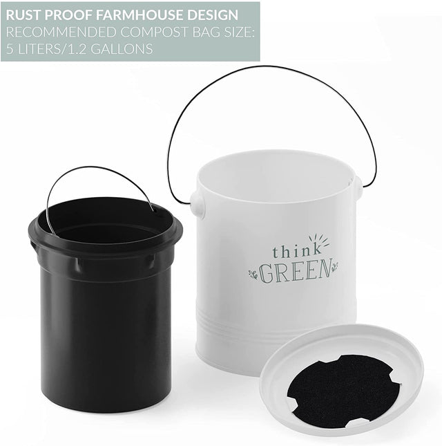 Compost Bin For Kitchen Counter - Yorkn Inc✅