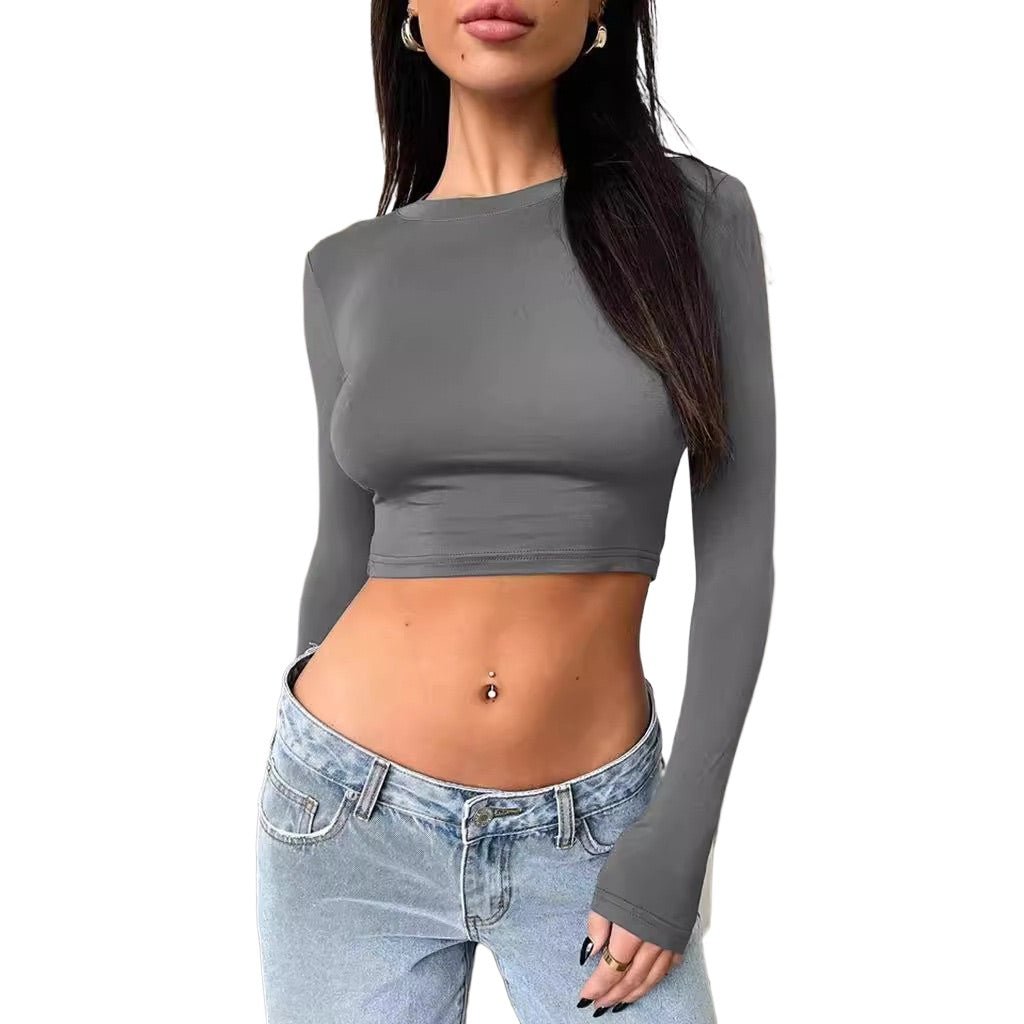 Crop Top With Sleeves - Yorkn Inc✅