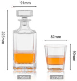 Decanter With 2 Glasses - Wood Box - Yorkn Inc✅