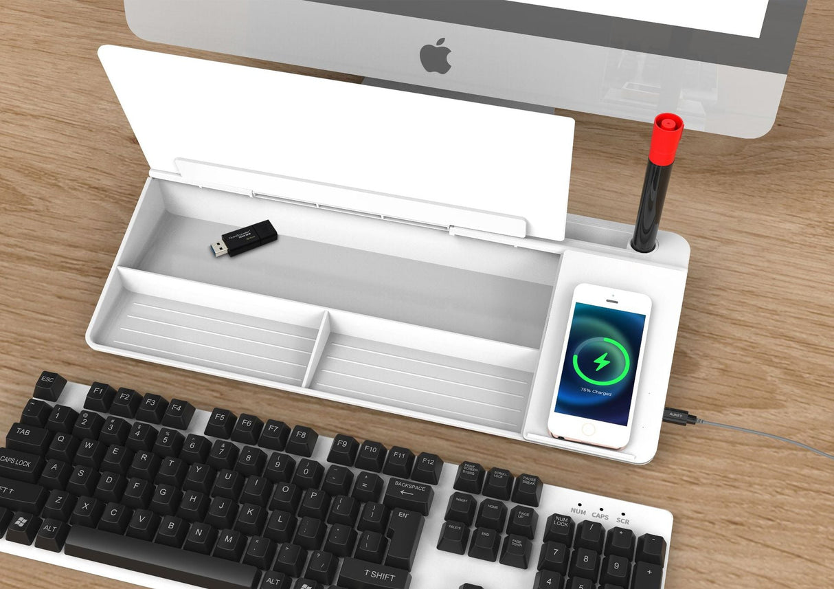 Desktop White Board With Wireless Charger - Yorkn Inc✅