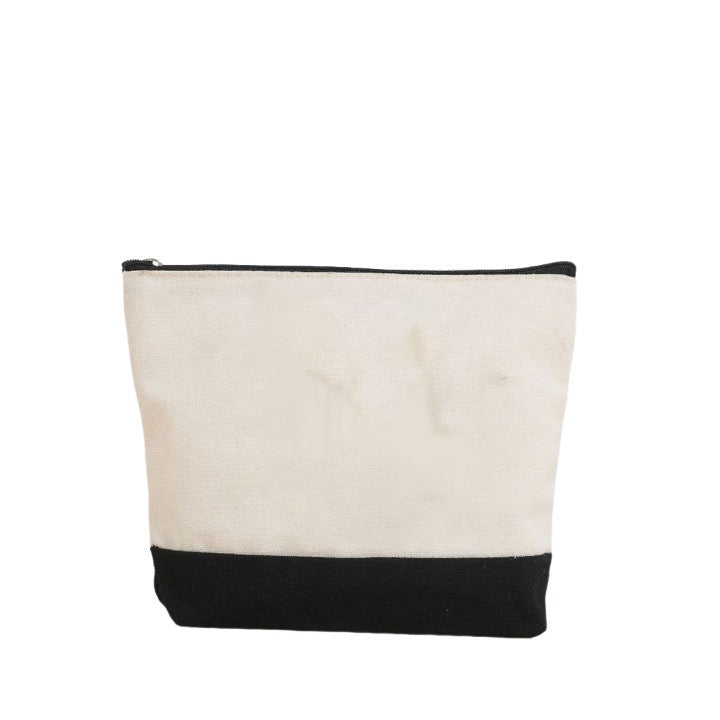 Digital Print Canvas Cosmetic Tote Zipper Bag - Yorkn Inc✅