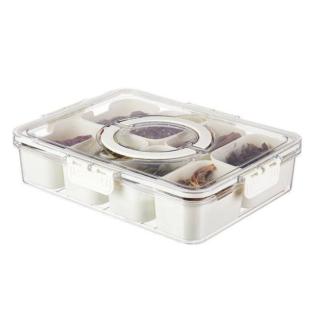 Divided Serving Tray With Lid And Handle - Yorkn Inc✅