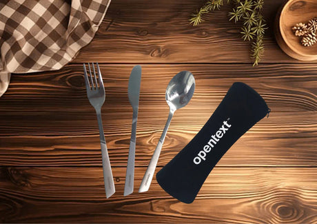 Eco - friendly Stainless Steel Utensil Set In Carry Pouch - Yorkn Inc✅