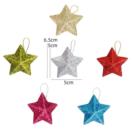 Glitter Christmas Star Hanging Decor - Yorkn Inc✅