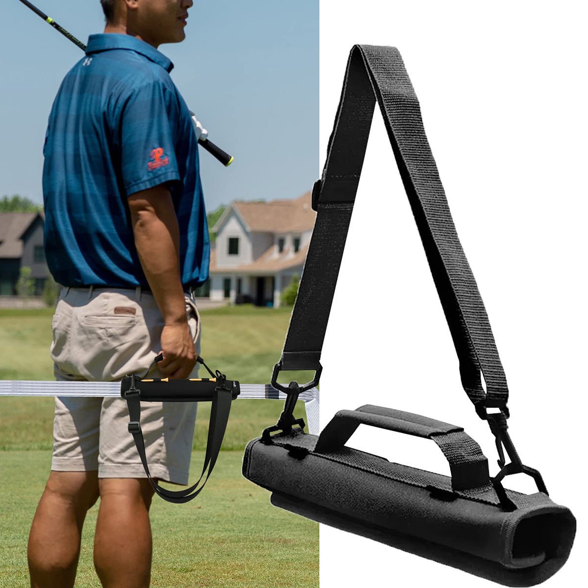 Golf Pole Carry Bag Lightweight Foldable Case With Strap - Yorkn Inc✅