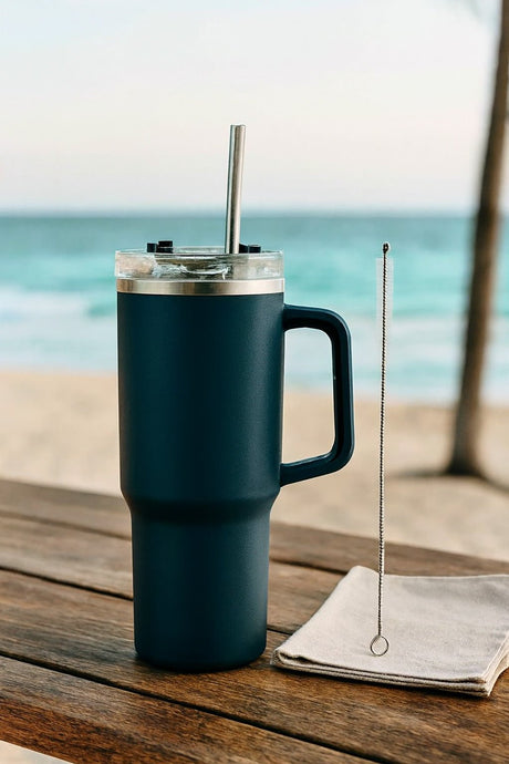 Hydration Tumbler 40 Oz Stainless Steel With Straw - Yorkn Inc✅