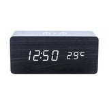 Led Wood Wireless Charging Clock - Yorkn Inc✅