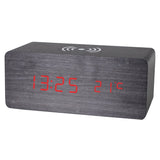 Led Wood Wireless Charging Clock - Yorkn Inc✅