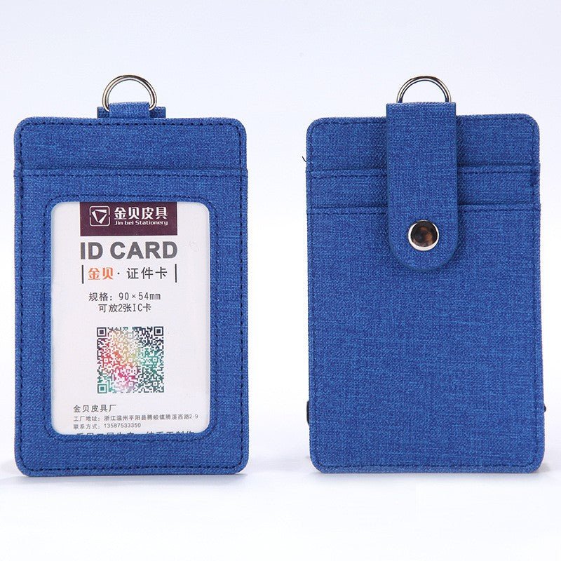 Linen Finish Pu Badge Holder - Yorkn Inc✅