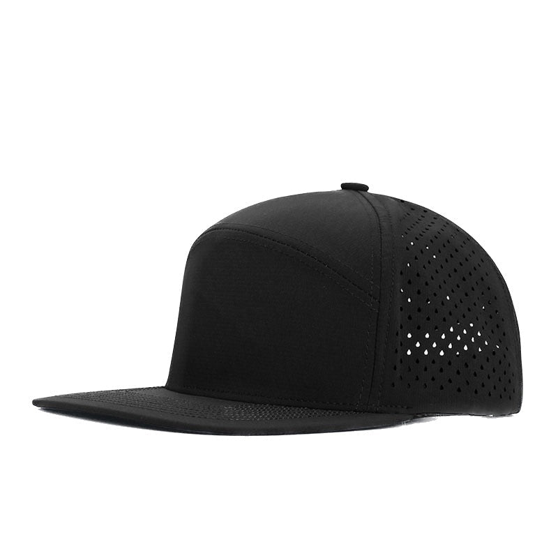 Perforated Flat Bill Snapback Cap - Yorkn Inc✅