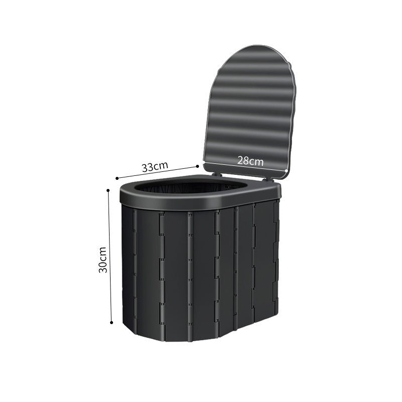 Portable Folding Toilet With Lid - Yorkn Inc✅