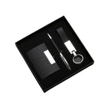 Pu Leather Business Card Holder Keychain & Metal Pen Set - Yorkn Inc✅