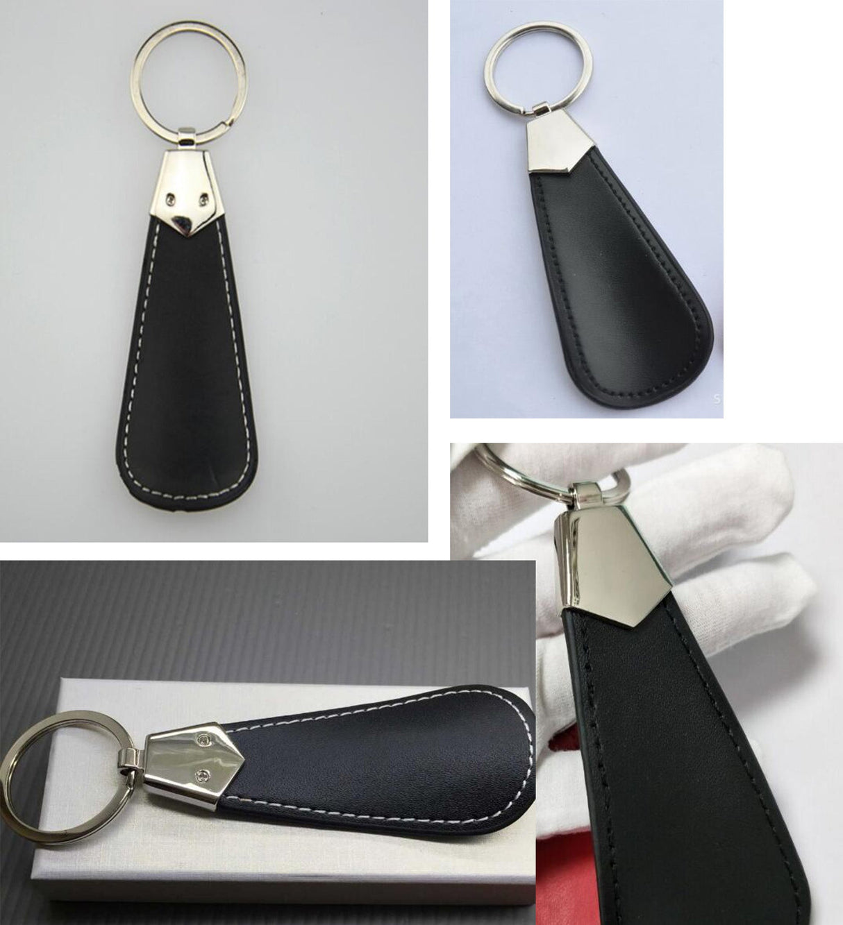 Pu Leather Shoe Horn With Key Ring - Yorkn Inc✅