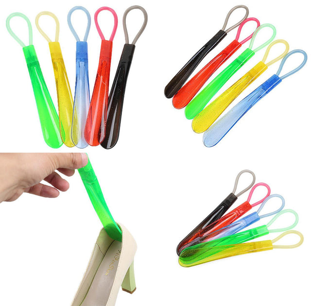 Short Plastic Handled Shoehorn With Hanging Ring - Yorkn Inc✅