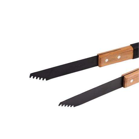 Stainless Steel Tongs With Wood Handle - Yorkn Inc✅