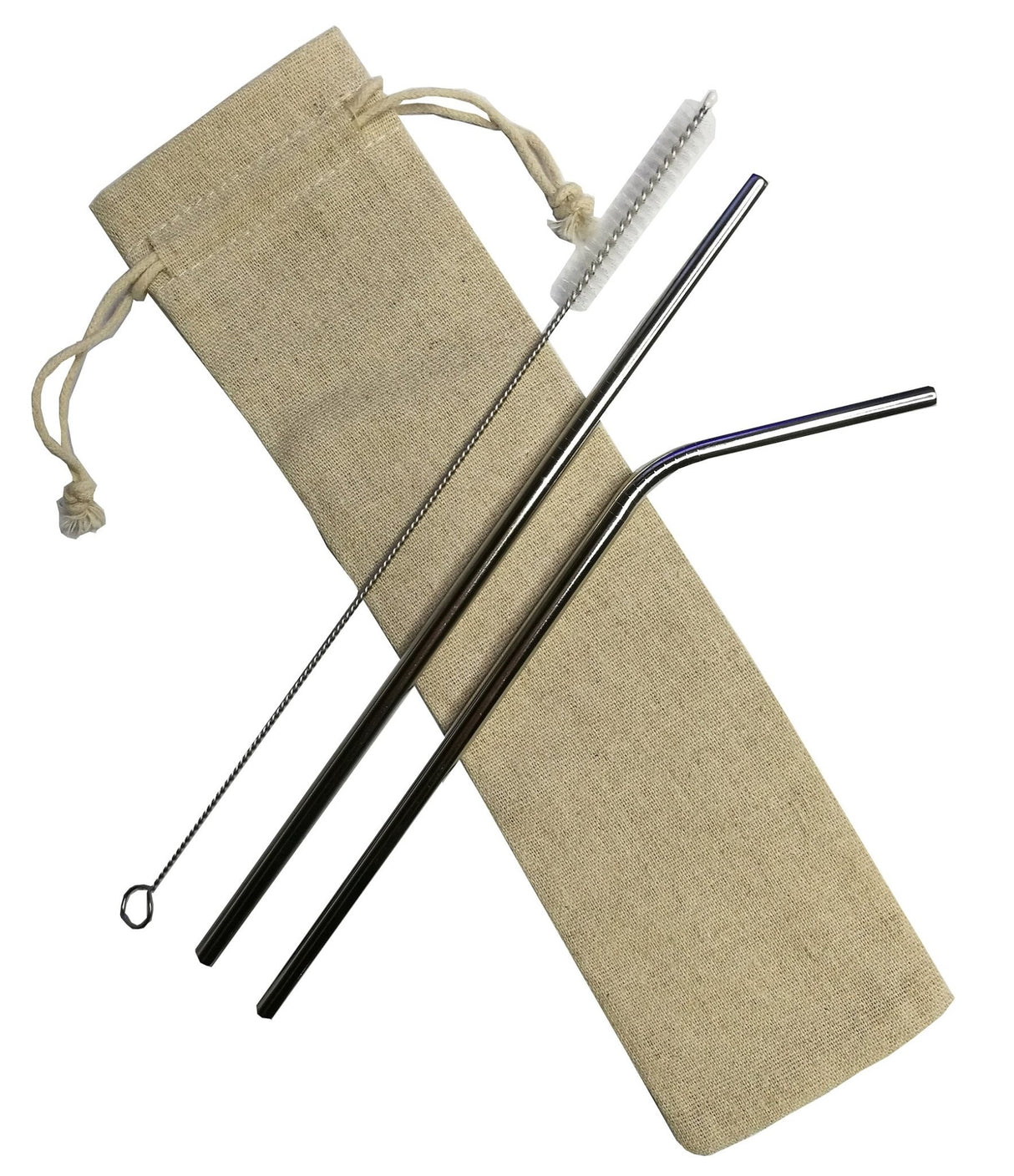 Straight And Bent Silver Straws - Yorkn Inc✅