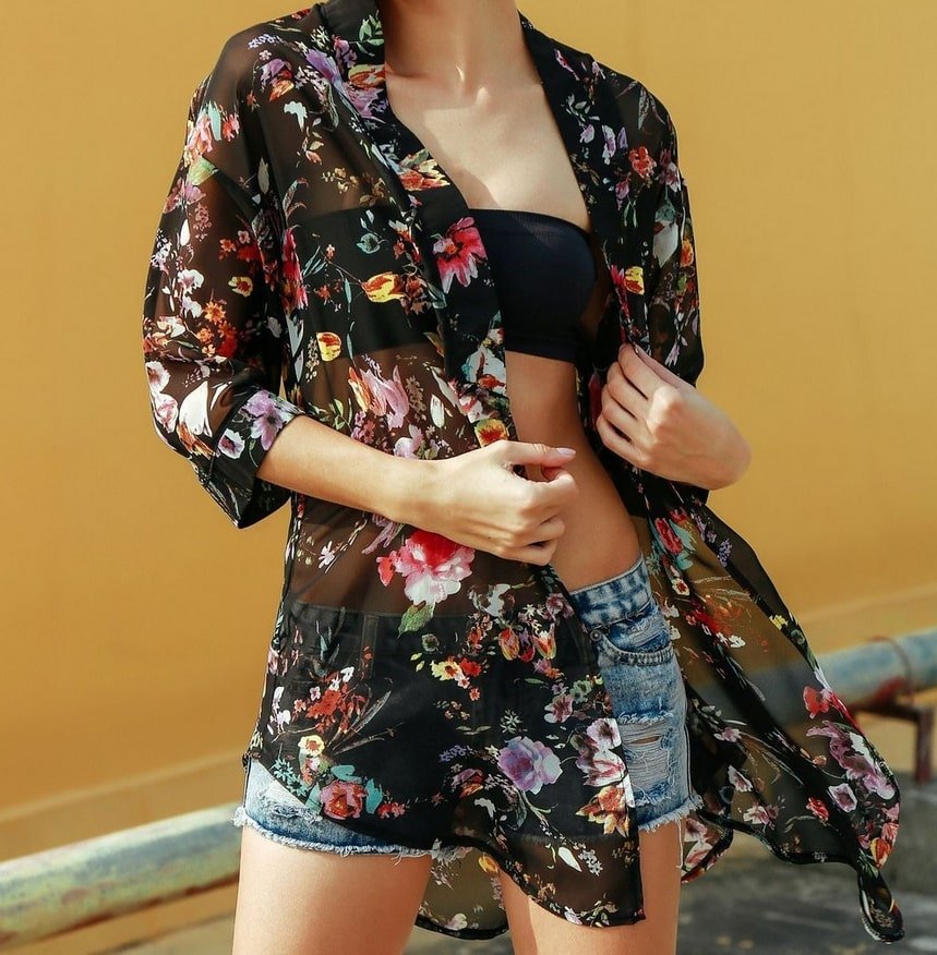 Summer Floral Printed Chiffon Kimono Tops - Yorkn Inc✅