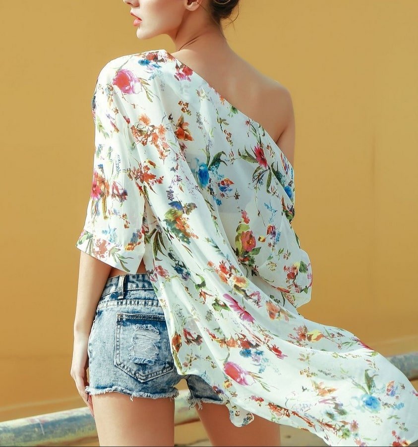 Summer Floral Printed Chiffon Kimono Tops - Yorkn Inc✅