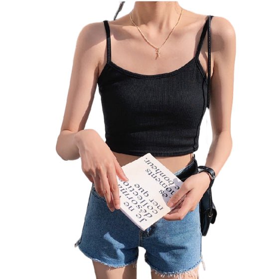 Summer Ribbed Cropped Cami Top - Yorkn Inc✅