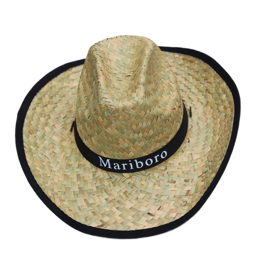 Summer Straw Cowboy Hat With Trim - Yorkn Inc✅