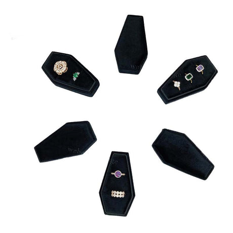 Velvet Coffin Ring Box Case Holder - Yorkn Inc✅