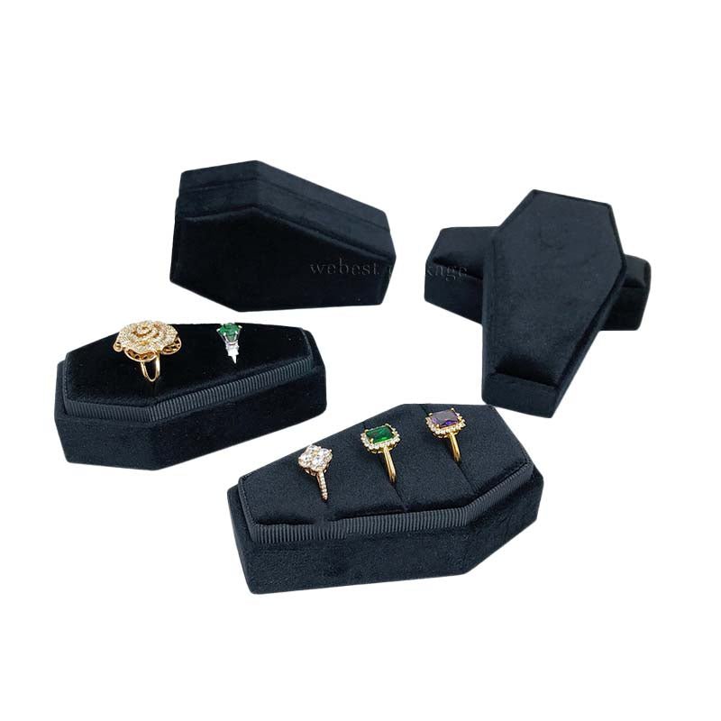 Velvet Coffin Ring Box Case Holder - Yorkn Inc✅