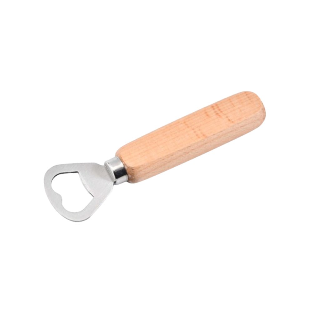 Wood - handled Stainless Steel Bottle Opener - Yorkn Inc✅