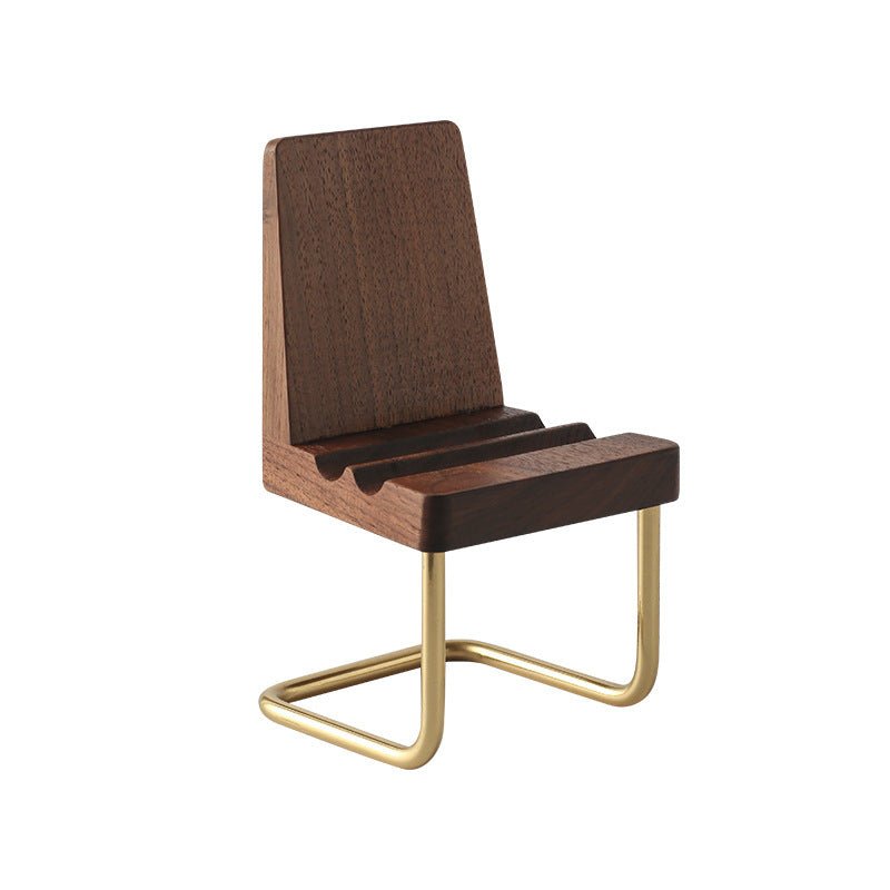 Wooden Stool Mobile Phone Holder - Yorkn Inc✅